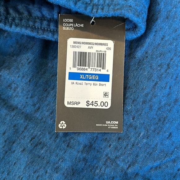 Under Armour Mens Rival Terry 6” LooseFit Shorts Size XL - Picture 11 of 11